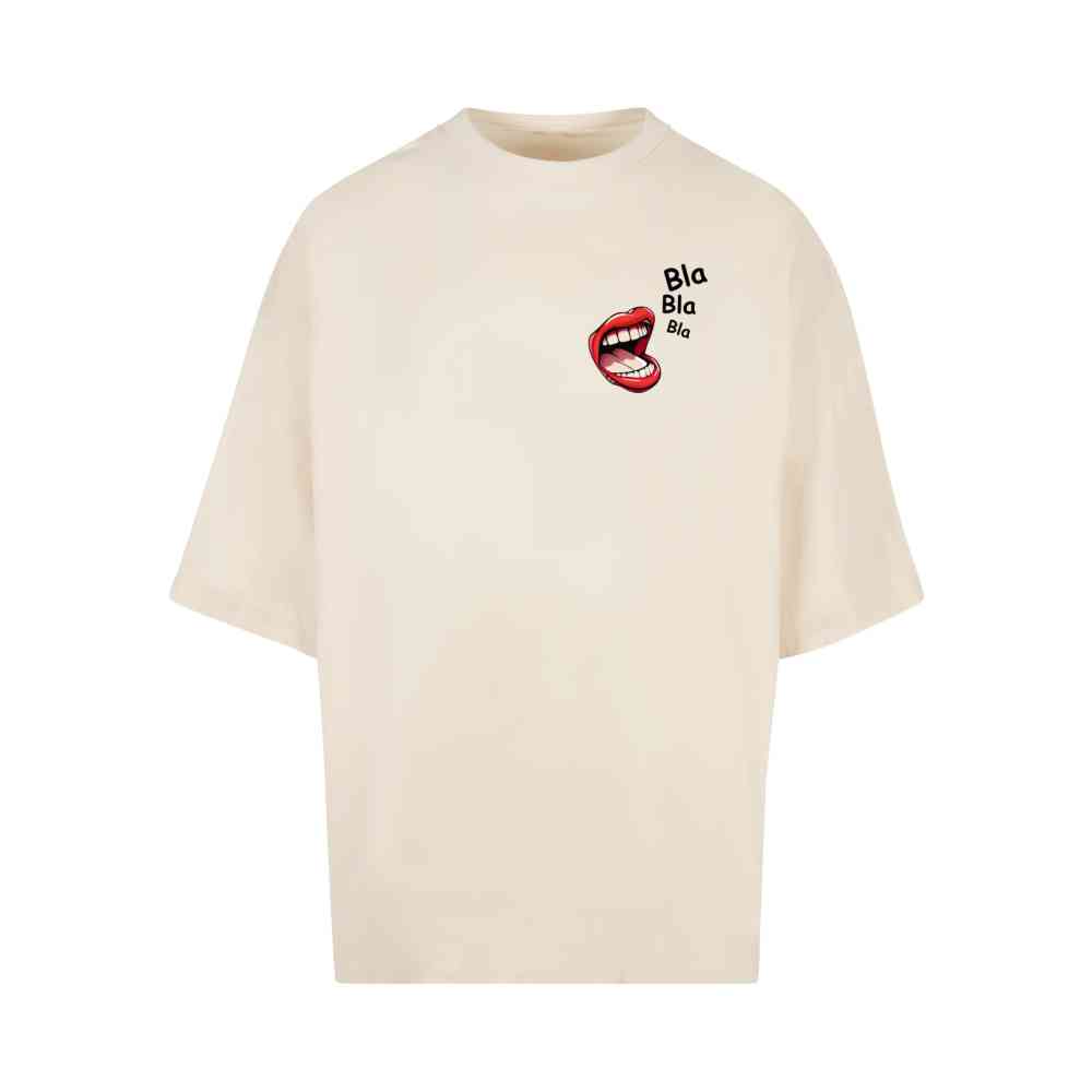 Merchcode - Bla Bla Bla Comic Huge Tshirt Homme - Crème